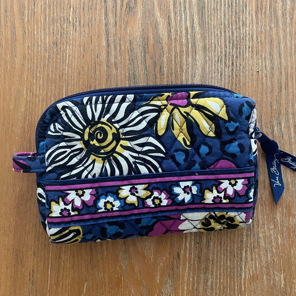Vera Bradley Blue Floral Makeup Bag